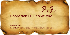 Pospischil Franciska névjegykártya
